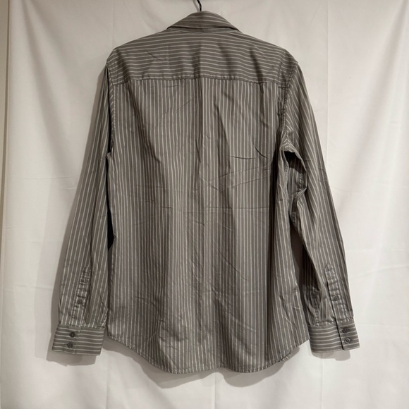 Armani Exchange Gray Striped Men's Shirt - Picture 4 of 4